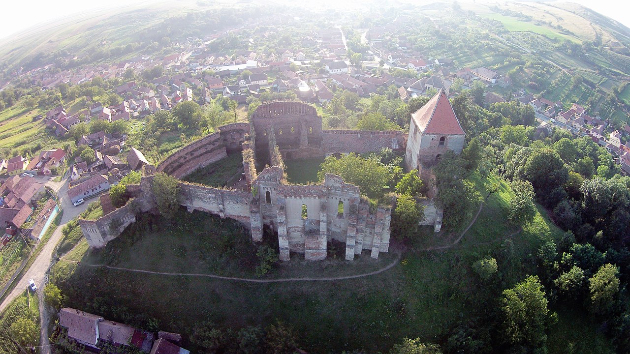 px Cetatea Slimnicului Stolzenburg vedere aeriana